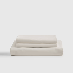 Quince Classic Organic Percale Fitted Sheet Set | Sand King