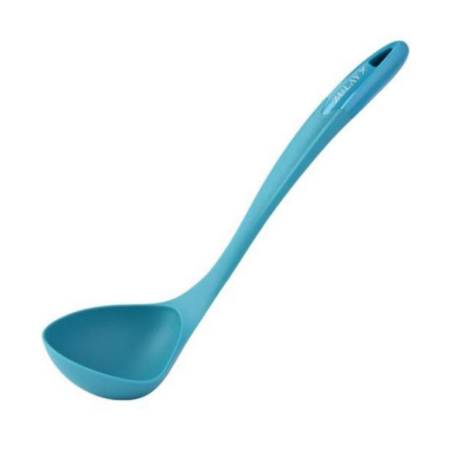 Zulay Kitchen Large Nylon Soup Ladle Spoon with Comfortable Grip