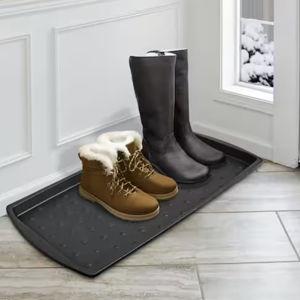 Soho Black 15 in. x 29 in. Indoor Boot Tray