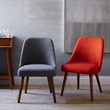 8 Mid-Century Upholstered Dining Chairs