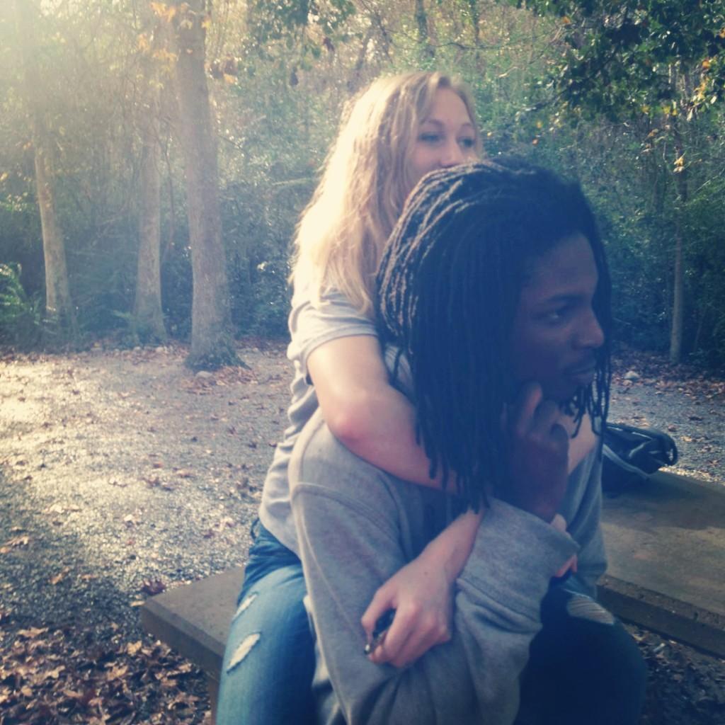 One of our first pictures together, outside of the dorms at the University of South Alabama. 2013
