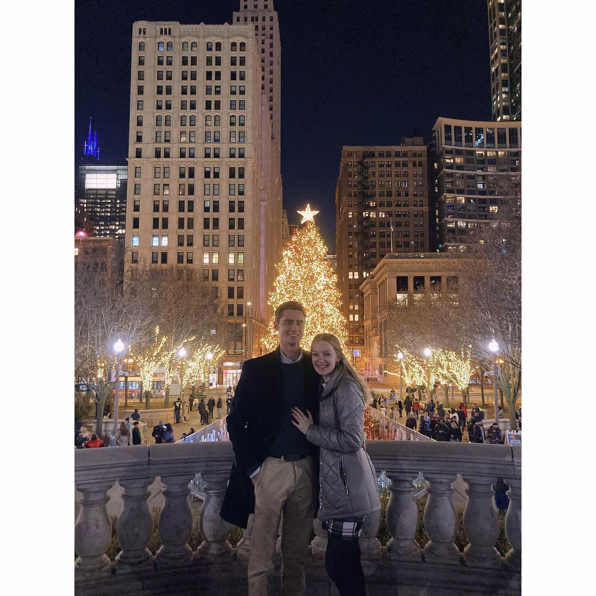 Christmas date in Chicago (the day before he proposed!) - December 2023