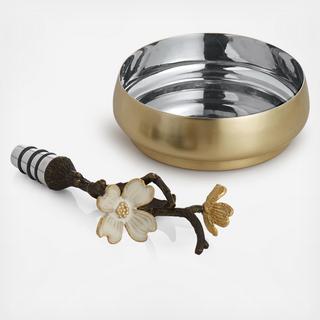 Dogwood Wine Coaster & Stopper Set