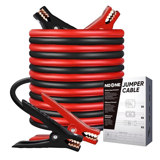 NOONE Jumper Cables for Car Battery - 2 Gauge 16 FT Heavy Duty Automotive Booster Jumper Cables for Jump Starting Dead or Weak Batteries (2AWG x 16Ft)
