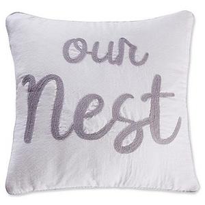 Levtex Home Penelope Stripe "Our Nest" Throw Pillow