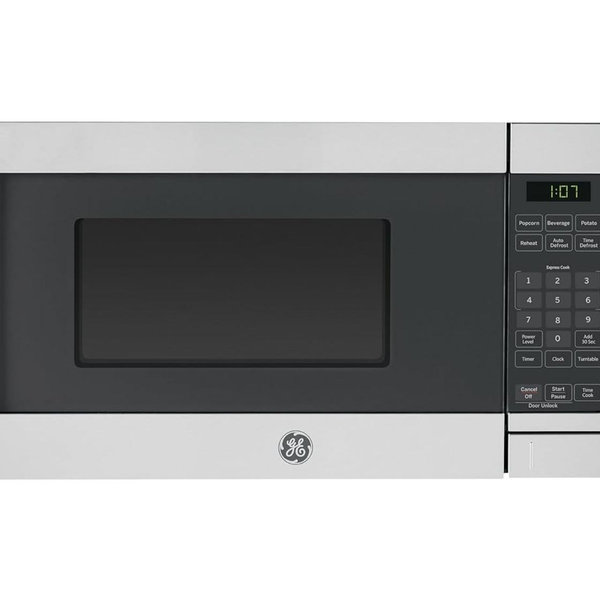 GE GCST07N1WSS Microwave Oven, 700-watt 6 Auto Cooking Settings, Kitchen Essentials for The Countertop, Dorm Room or Apartment, Child-Lock Technology 0.7 Cu. Ft, Stainless Steel