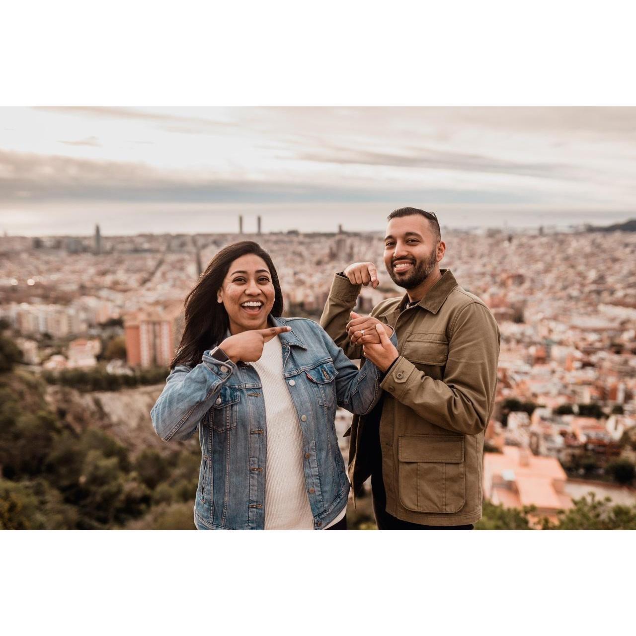 Engagement in Barcelona, Spain