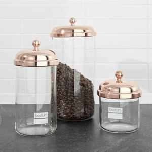 Bodum ® Chambord Classic Copper Storage Jars, Set of 3