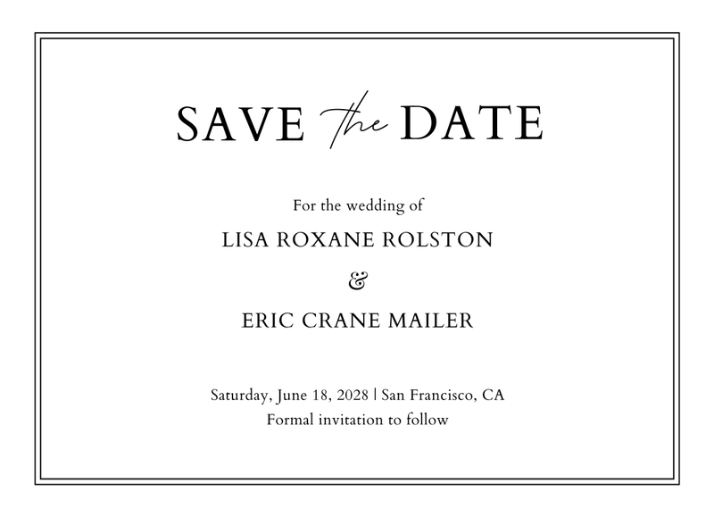 Verona Type Letterpress | Black | Zola Save The Dates