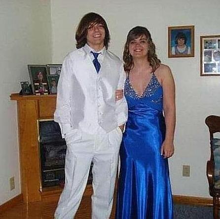 One of our first pictures together before our senior prom. This was one of two dances we attended together in high school. I asked Josh to be my date by putting a note on a can of Dr. Pepper.