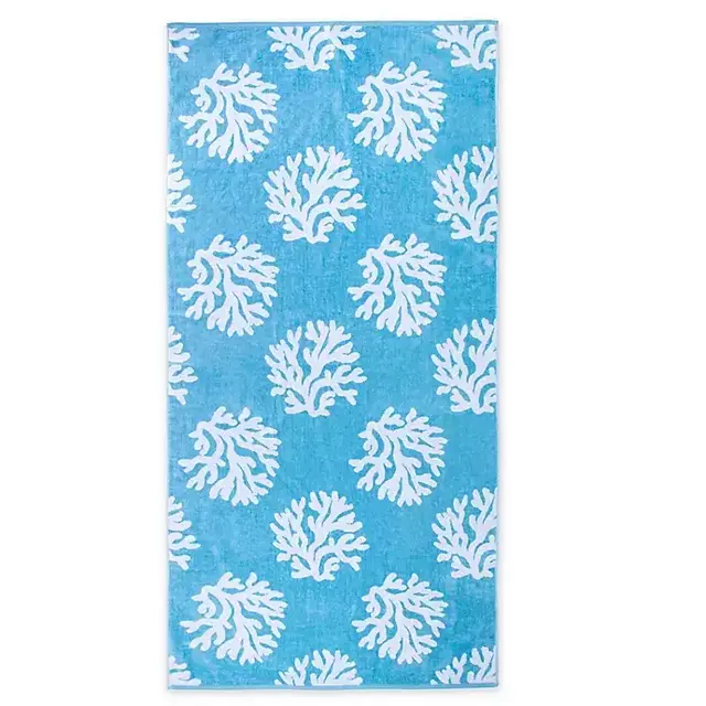 Brookstone® Jacquard Beach Towel in Baltic Blue