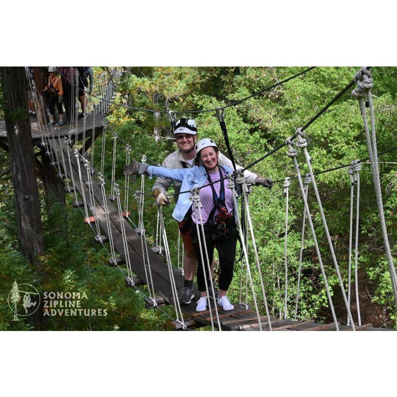 Ziplining to celebrate one year of dating