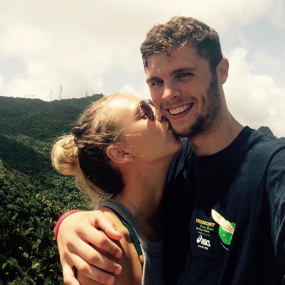 Saying 'I love you' while hiking in the jungles of Puerto Rico; the sky's opened up and began to pour 5 minutes after this photo was taken.