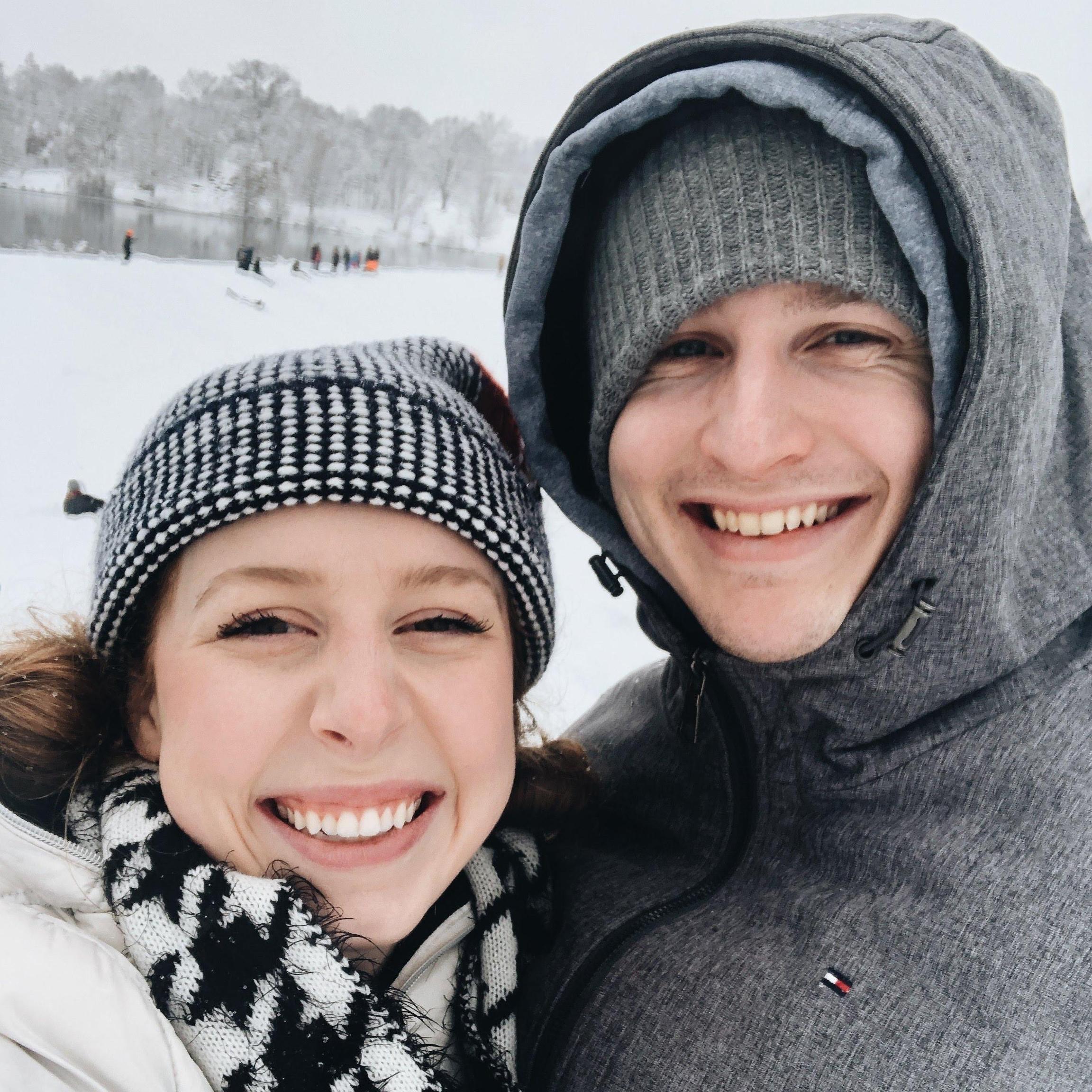 Chelsea's first sledding experience! A snowy weekend full of blanket forts and movies.