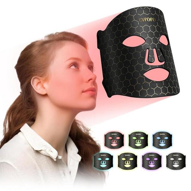EVFOFO Red Light Therapy for Face, Led Face Mask Light Therapy at Home, 7 Colors LED Face Mask Light Therapy