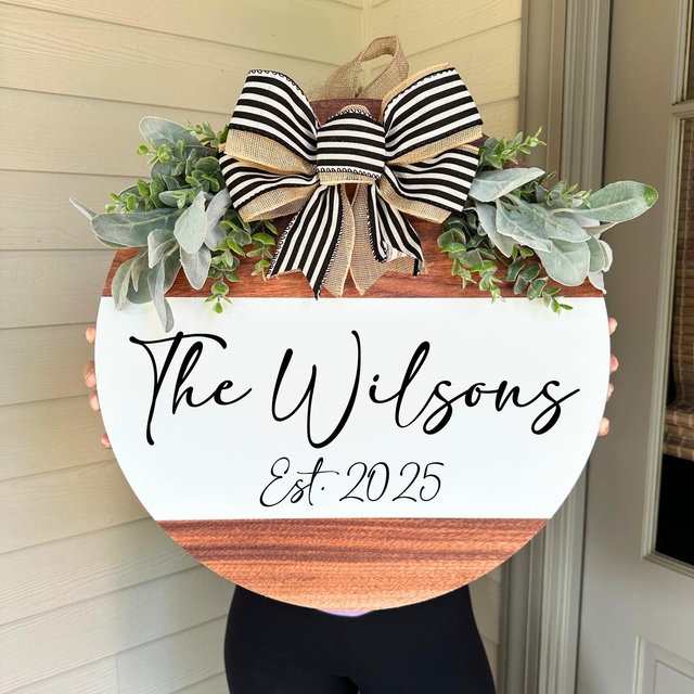 Front Door Decor, Front Door Hanger, Personalized Door Wreath, Door Sign, Last Name Sign, Personalized Family Door Sign, Mother's Day Gift