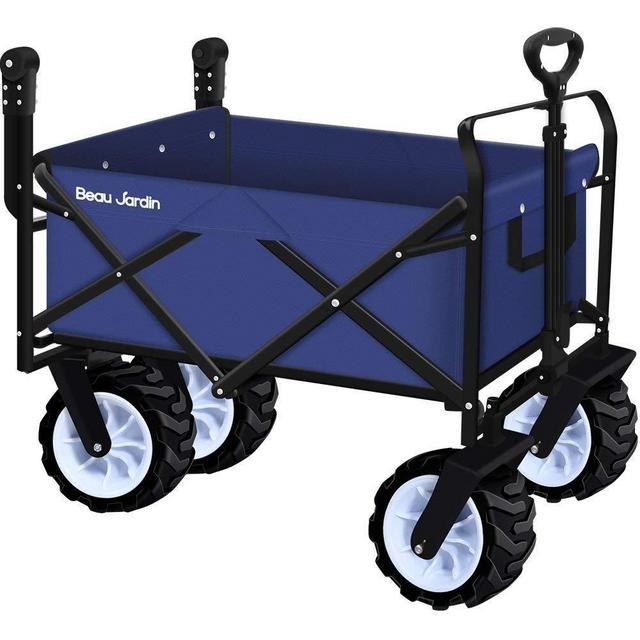Foldable Wagon Cart | Large Collapsible Utility/Garden/Beach  Wagon Cart By BEAU JARDIN