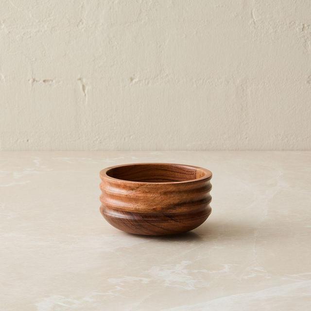 Groove Wood Dip Bowl, Acacia