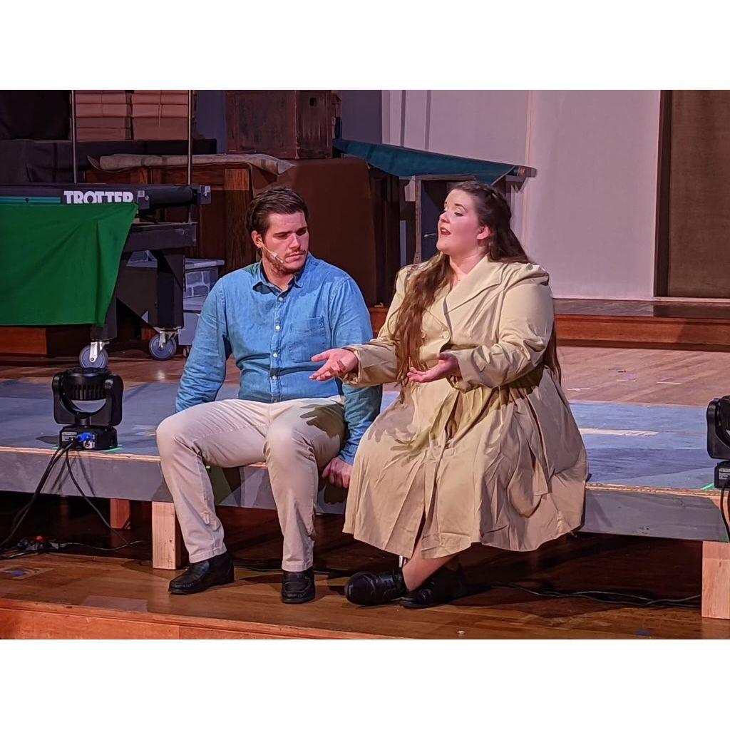 Nick and Aimee in a scene from Kinky Boots (2024)