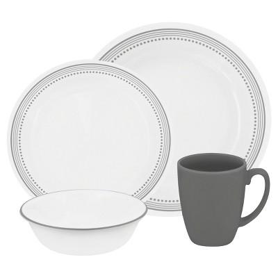 Corelle Livingware 16pc Dinnerware Set Mystic Gray