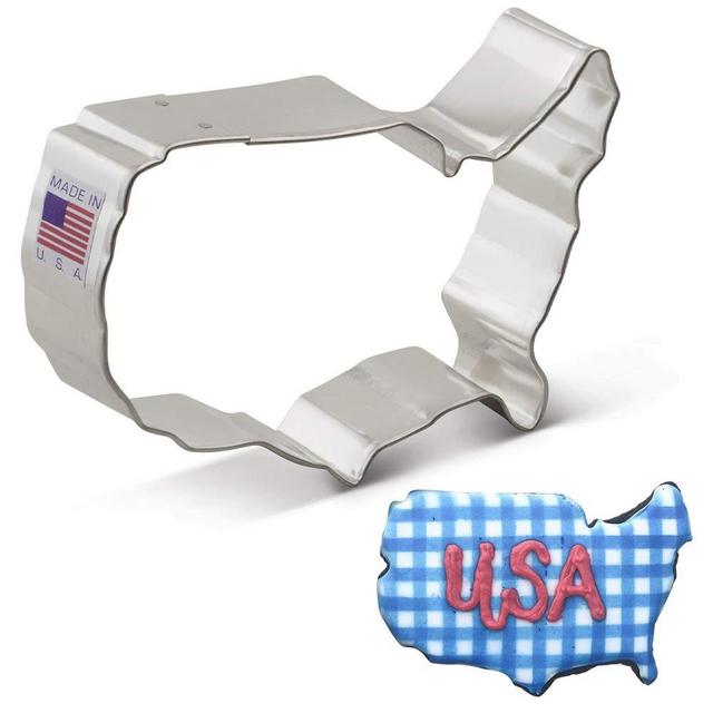 Ann Clark Cookie Cutters USA Map Cookie Cutter, 4"