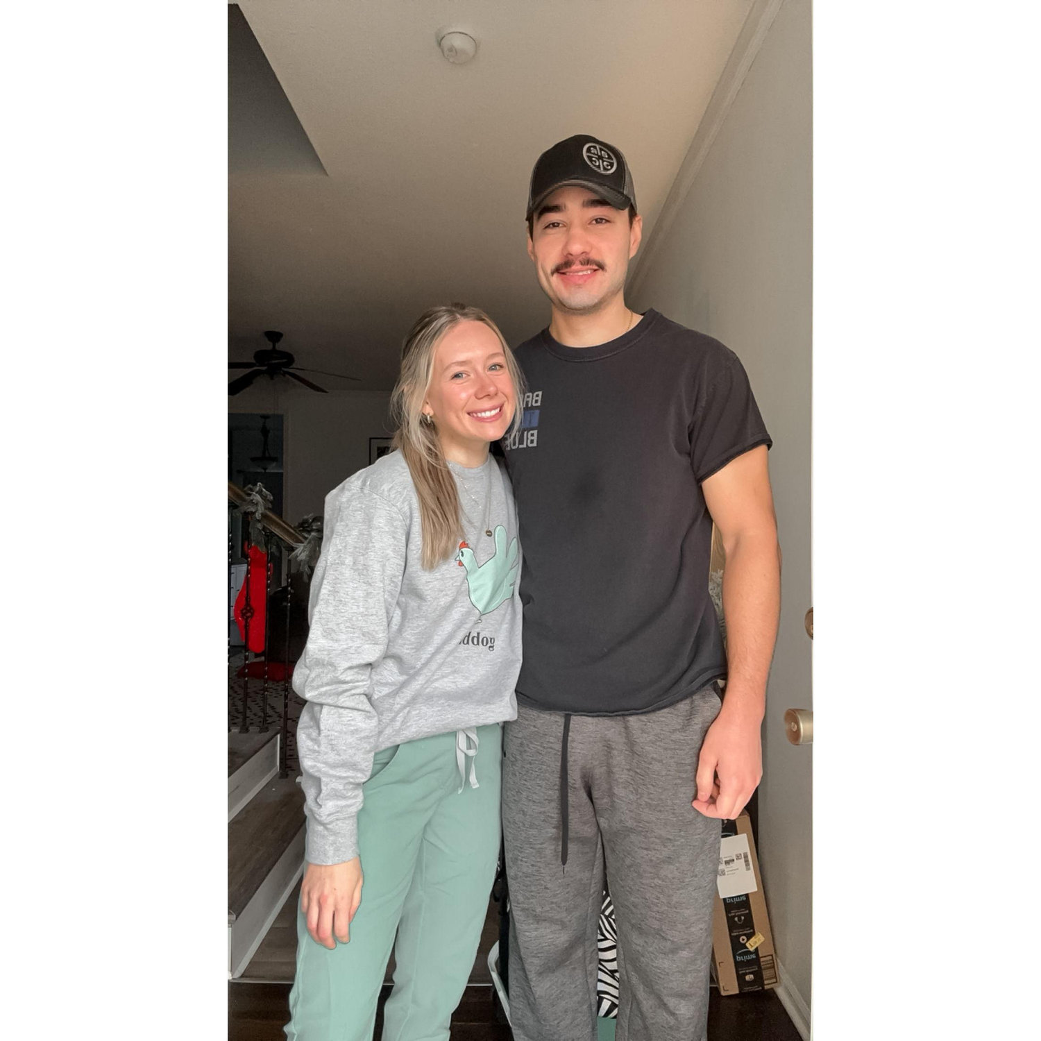 First Thanksgiving living together. We both had to work Thanksgiving night.