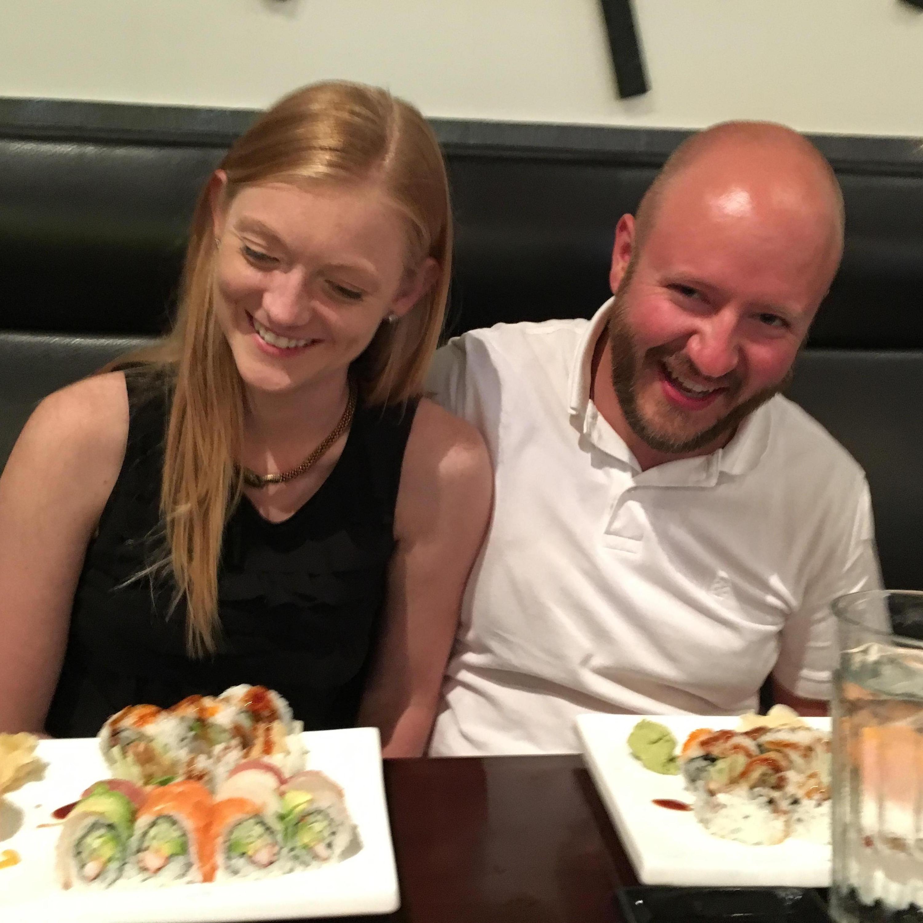 Sushi date for Ali's birthday