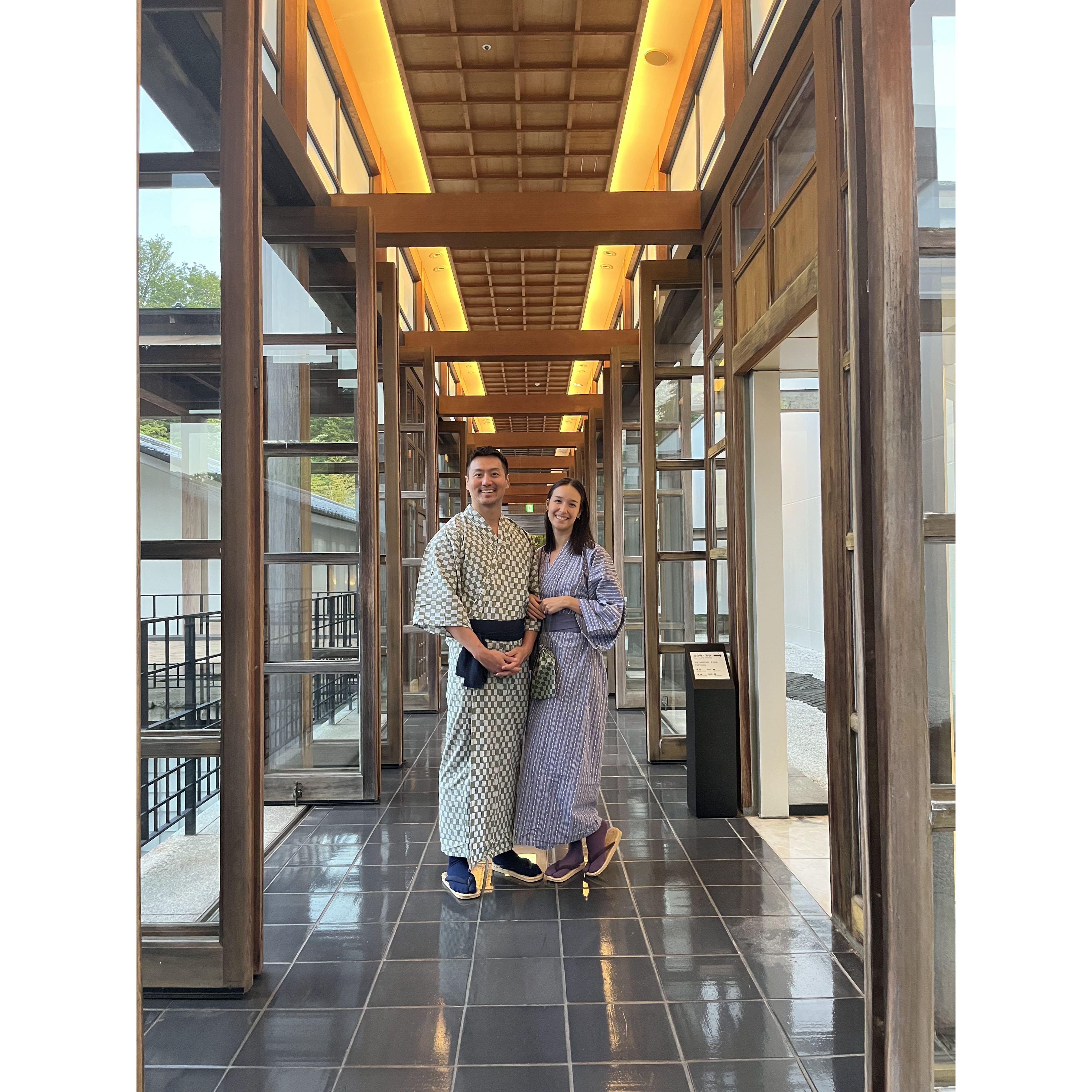 Leo's proposal was sweet and intimate - he proposed while we were spending time in our private onsen.
