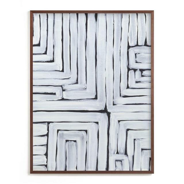 Minted Gps, 30X40, Full Bleed Framed Print, Walnut Wood Frame