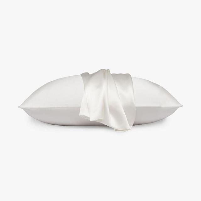 White Labelle Silk Pillowcase, 20" x 28"