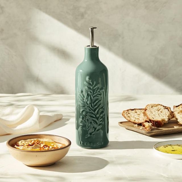 Le Creuset, Oil Cruet with Embossed Olive Branch