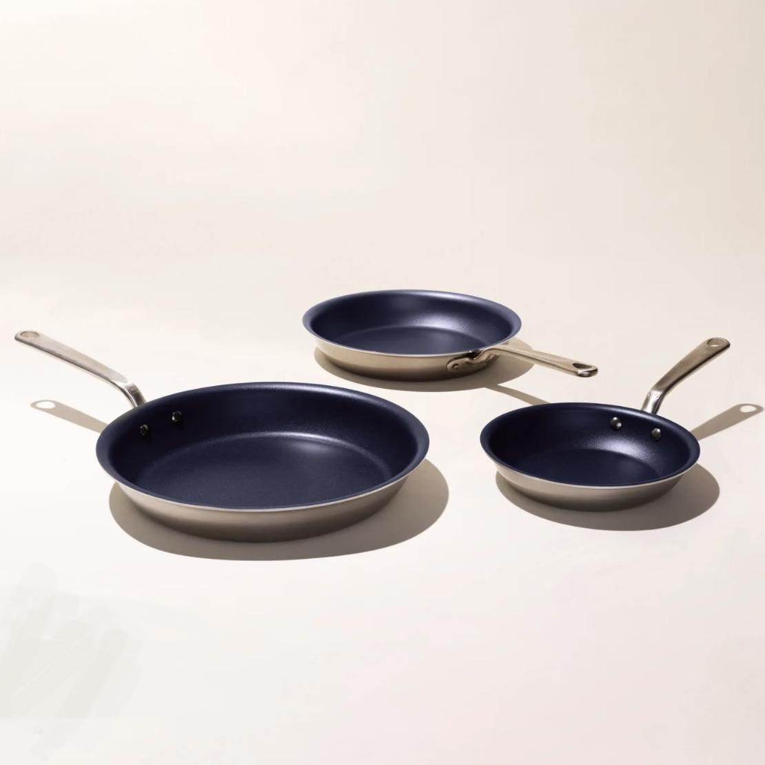 Made In 3-Piece Non Stick Frying Pan - Harbour Blue