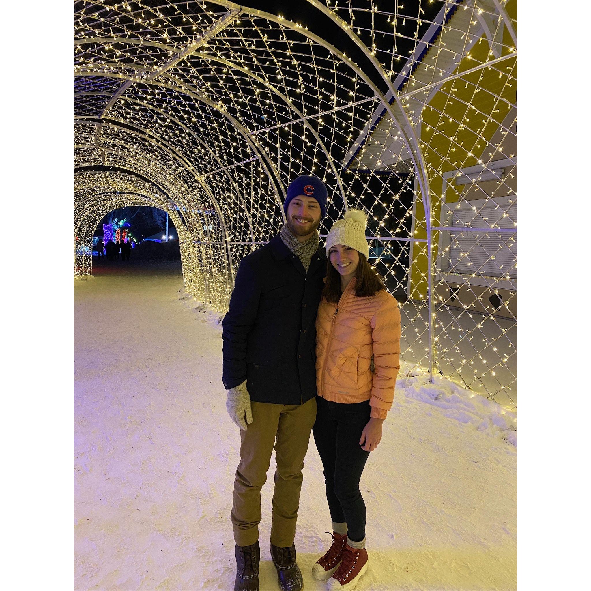 Claire made Jake go see Christmas lights on one of their first dates.