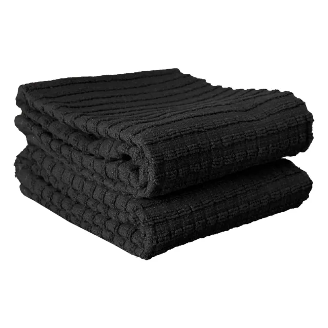 John Ritzenthaler Co. Royale Solid Kitchen Towels , Black