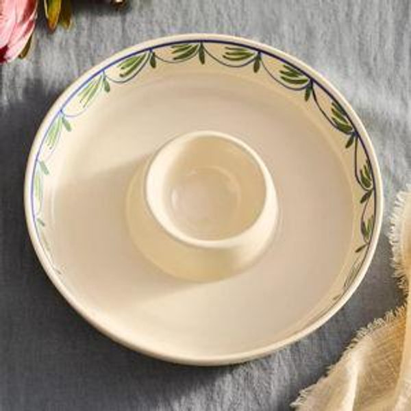 Leafy Vine Stoneware Chip + Dip