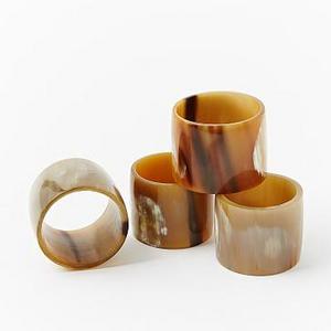 Horn Napkin Rings (Set of 4)