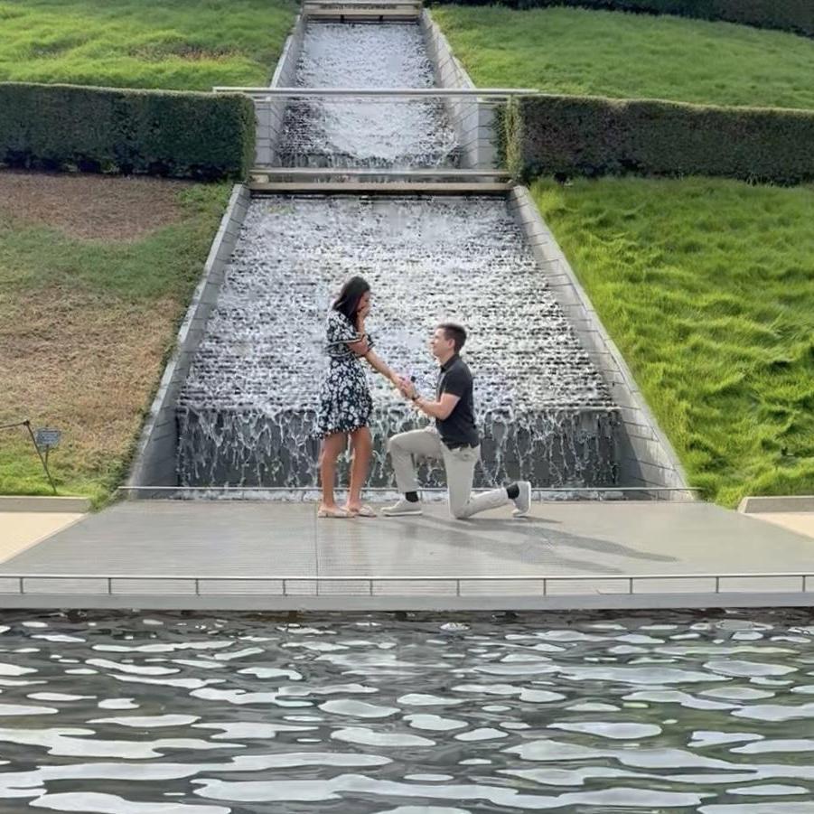 Our beautiful proposal at the McGovern Centennial Gardens!