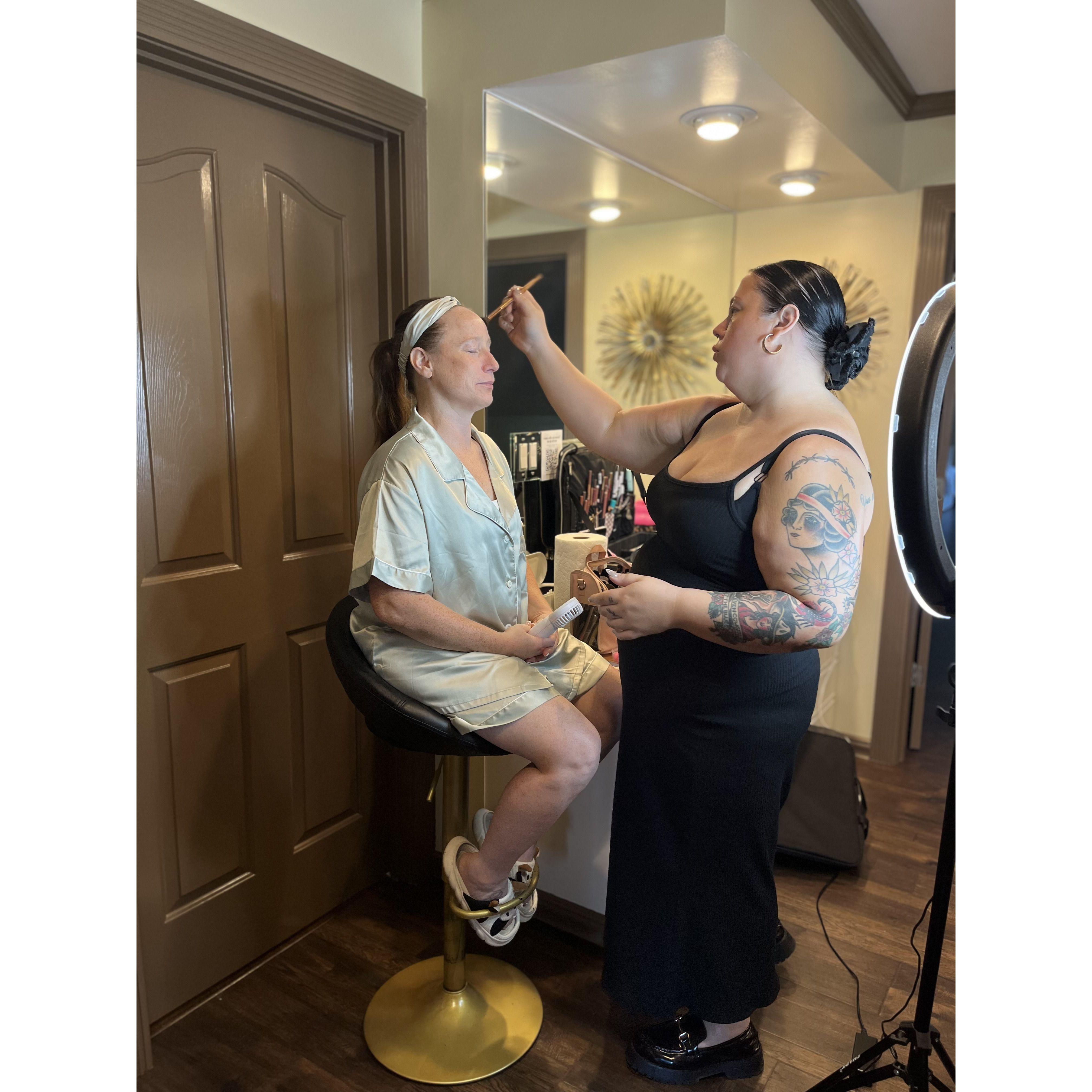 Melissa getting ready
