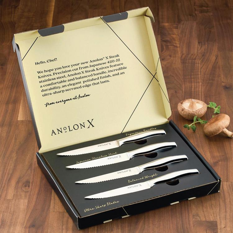 nyalon Anolon, X Steak 4-Piece Knife Set | Zola