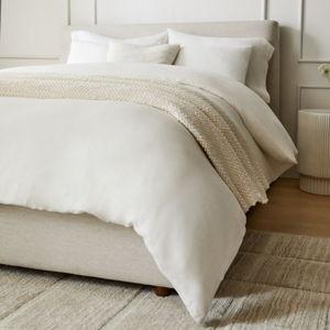 European Flax Linen Duvet Cover | Queen, White