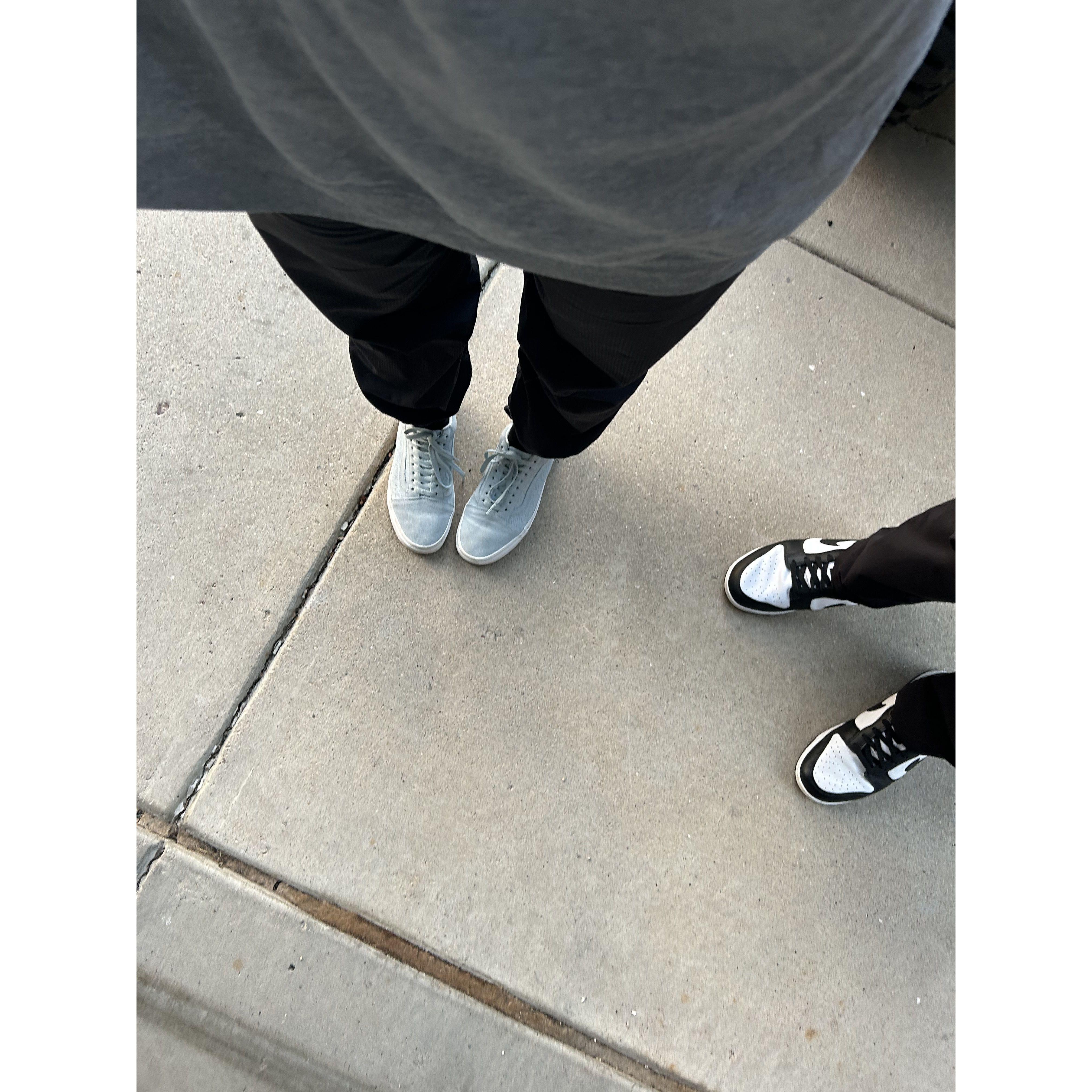 Our shoes on our second date!