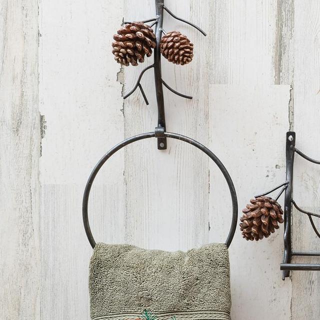 Woodland Pinecone Towel Ring