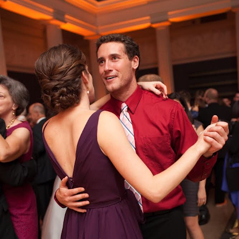 Slow dancing at Claire's wedding, October 2012 (really, shouldn't we have known??)