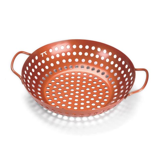 Round Non-Stick Grill Wok in Copper