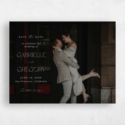 Beige Photo Wedding Save the Date - Canopy Photo