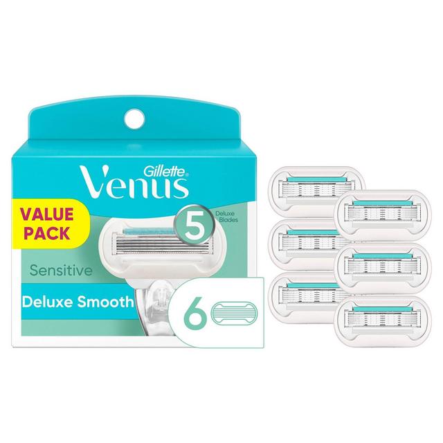 Venus Deluxe Smooth Sensitive Women's Razor Blade Refills - 6ct