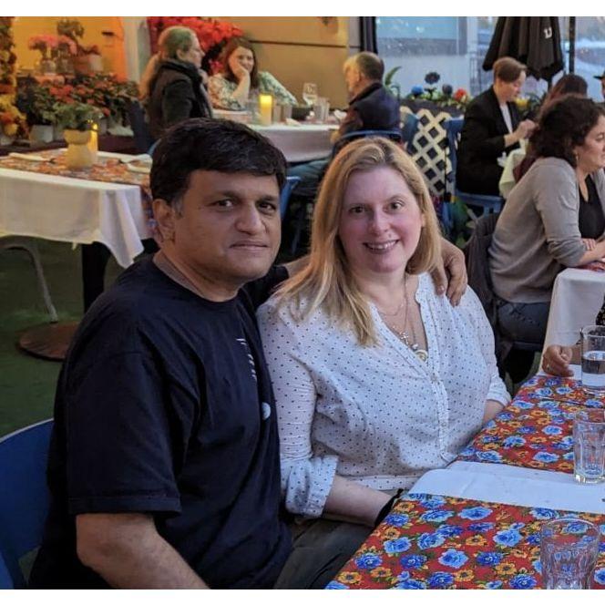 Christa’s first dinner with Amit’s family…June 2023.