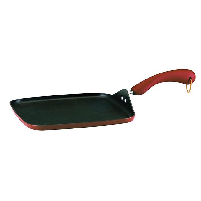 Paula Deen 19247 Signature Nonstick Griddle Pan/Flat Grill with Lid, 11 Inch, Red Speckle