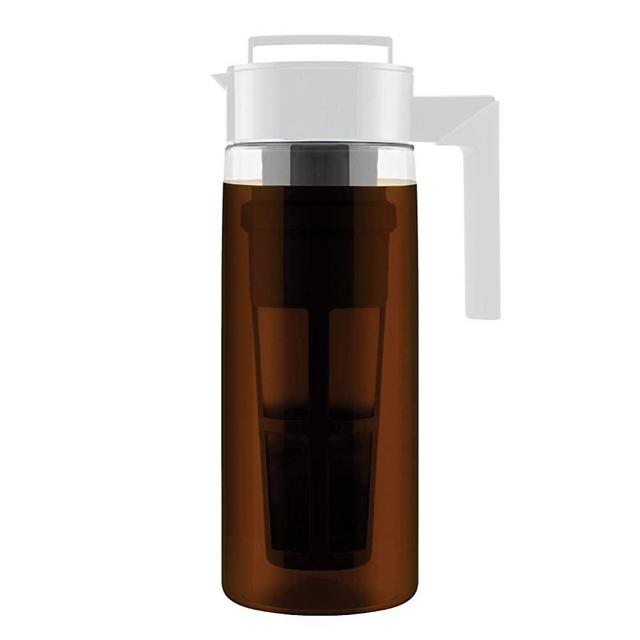 Takeya Patented Deluxe Cold Brew Coffee Maker, Two Quart, White