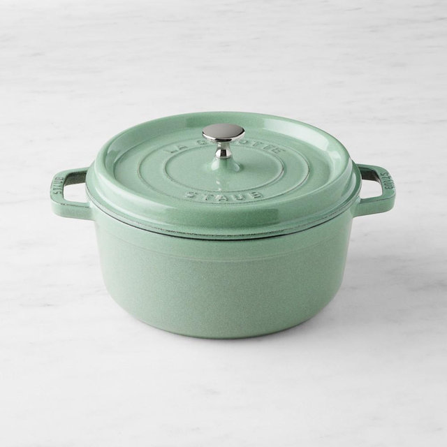 Staub Enameled Cast Iron Round Dutch Oven, 4-Qt., Sage